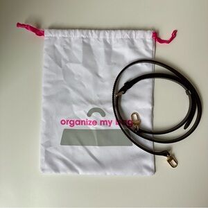 Dark Brown Leather Adjustable Strap (Replacement Strap for Louis Vuitton Bags)